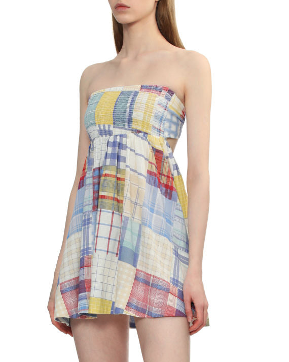 Big Girls Sleeveless Mixed-Plaid A-Line Dress