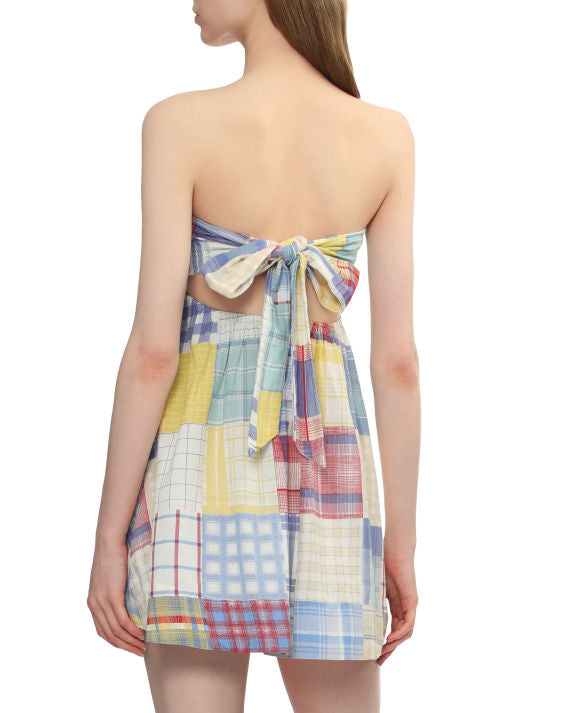 Big Girls Sleeveless Mixed-Plaid A-Line Dress