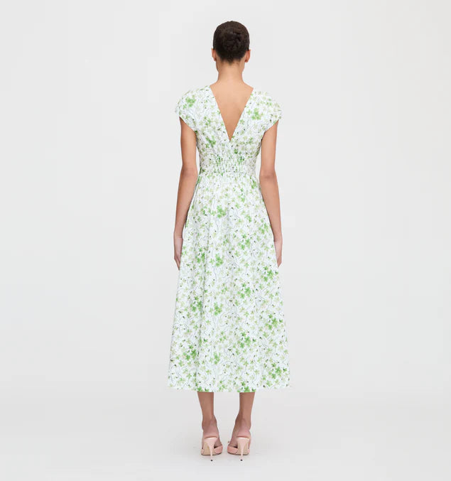 Elegant Floral Deep - V Maxi Dress
