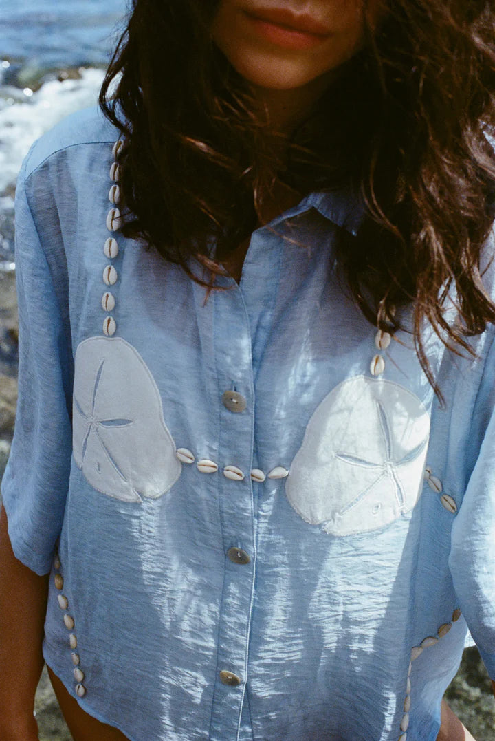 Shell-Trimmed Summer Shirt