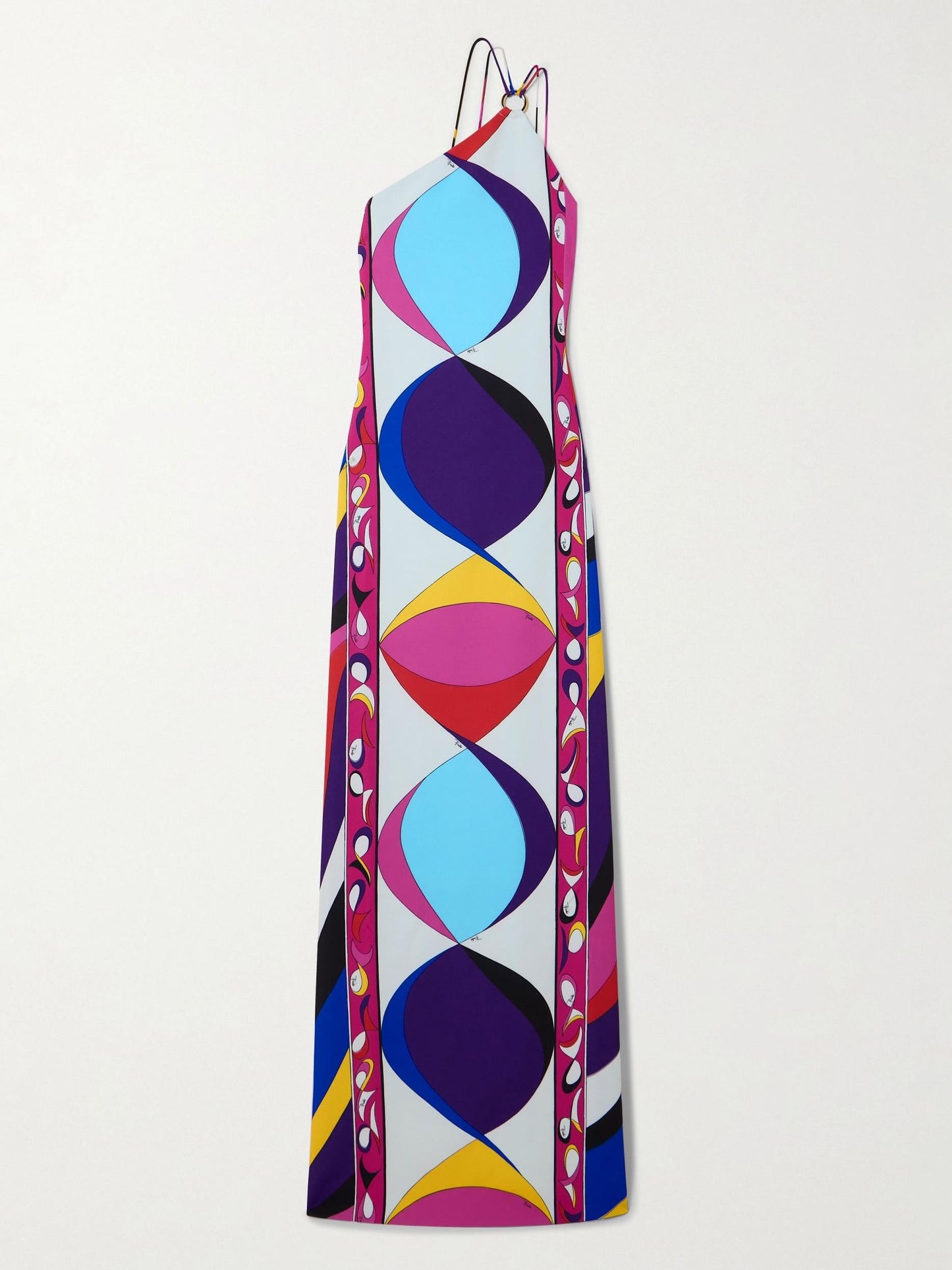Manny Embellished One-Shoulder Printed Cady Maxi Dress