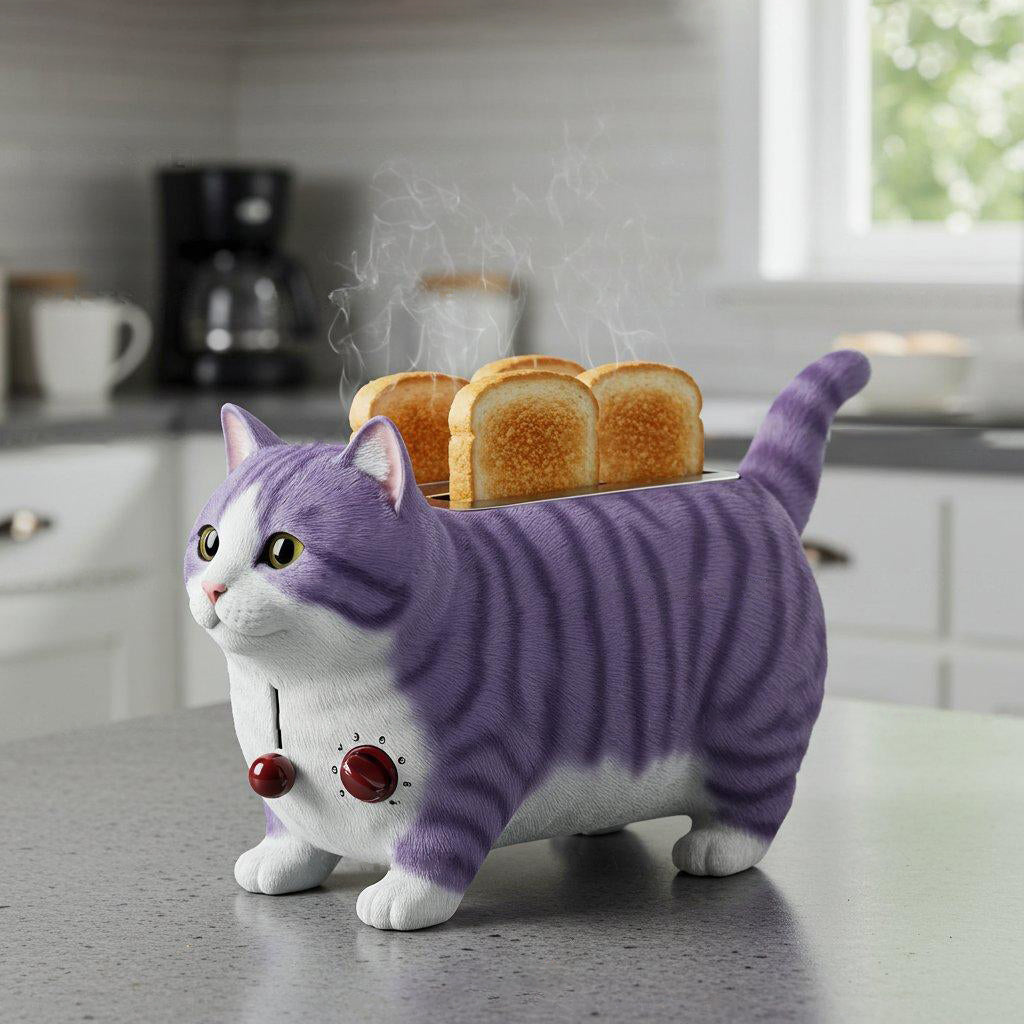 Purr-fect Toast Every Time: 7-Color Cat Toaster