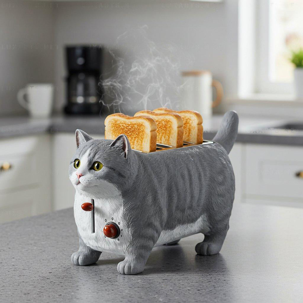 Purr-fect Toast Every Time: 7-Color Cat Toaster