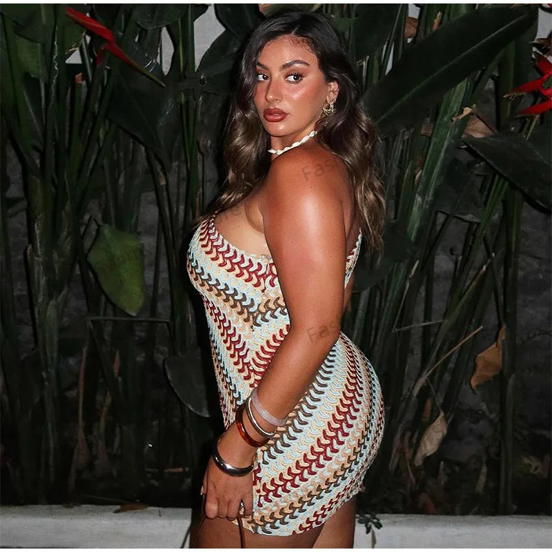 Chic Backless Knit Dress