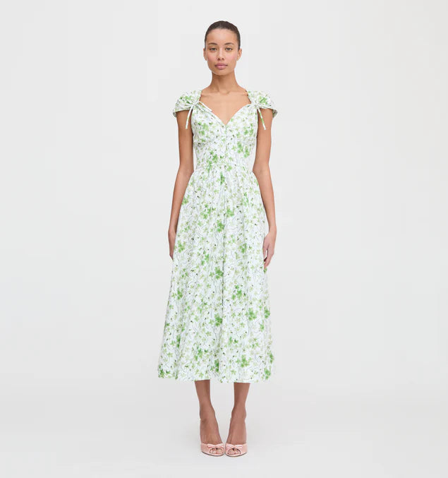 Elegant Floral Deep - V Maxi Dress