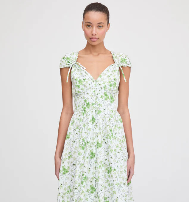 Elegant Floral Deep - V Maxi Dress