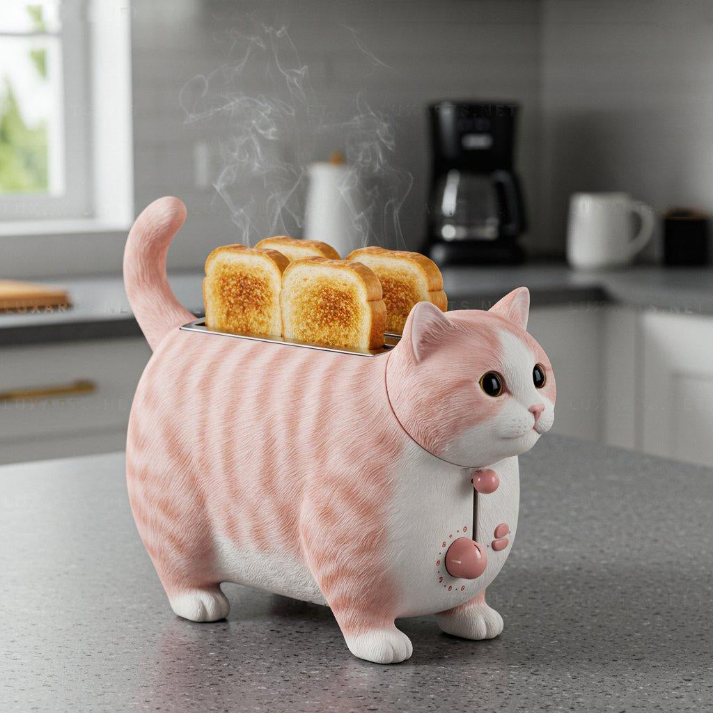 Purr-fect Toast Every Time: 7-Color Cat Toaster