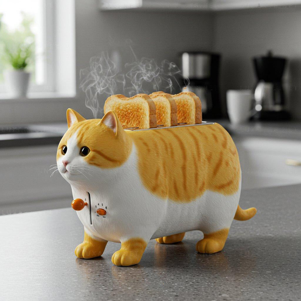 Purr-fect Toast Every Time: 7-Color Cat Toaster