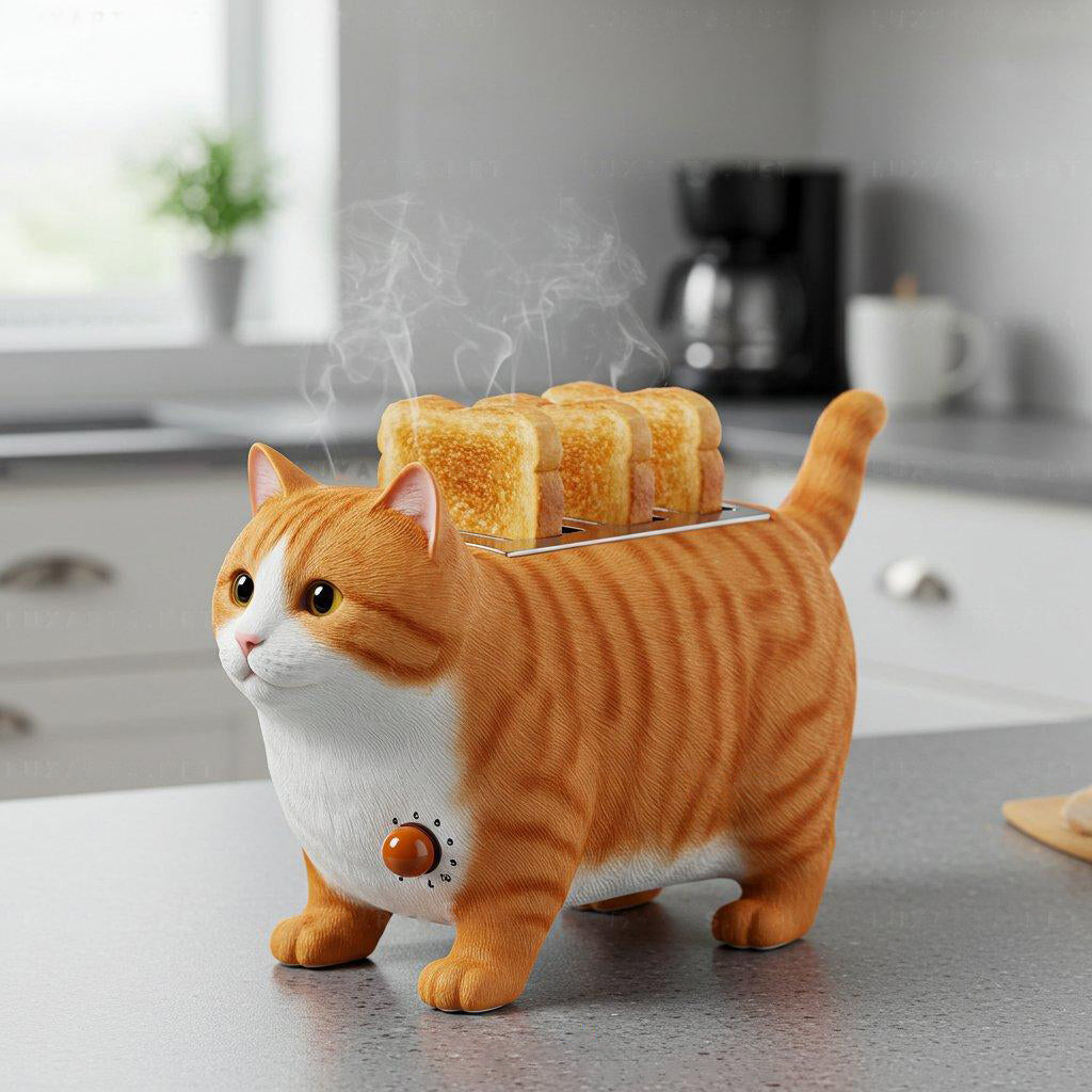 Purr-fect Toast Every Time: 7-Color Cat Toaster