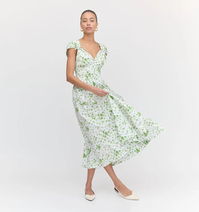 Elegant Floral Deep - V Maxi Dress